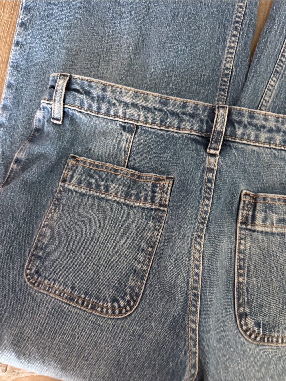 Free Assembly Blue Jeans with Patch Pockets - Picture 5 of 11